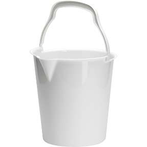 Spand med hank 10 liter - hvid