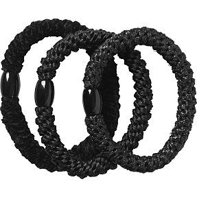 CBYH dame 3-pak vævede elastikker - sort