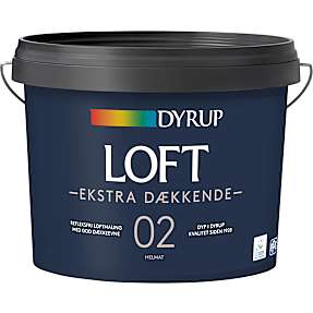 Dyrup loftmaling Ekstra dækkende 9 liter - hvid
