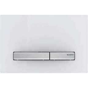 GEBERIT SIGMA50 betjeningsplade dobbeltskyl alpin-hvid