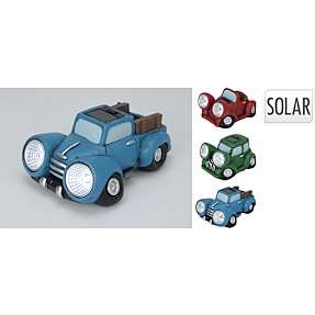 Bil med solcelleforlygter – flere varianter – assorteret