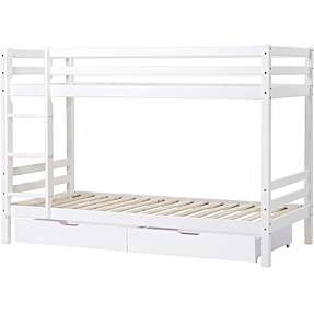 Spiloppe køjeseng 90x200 cm - hvid