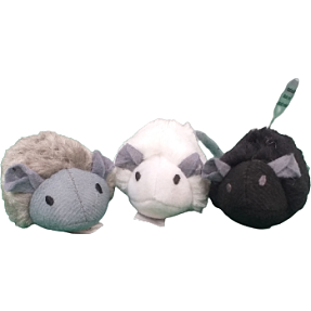 Kattelegetøj m. pivelyd - assorteret