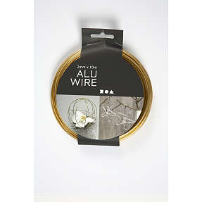 Bonzaitråd rund - guldfarvet