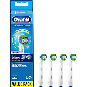 Oral-B Precision Clean tandbørstehoveder 4-pak - hvid