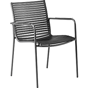 Mood Classic havestol med alu armlæn - antracit/sort