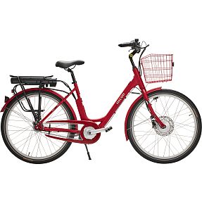 SCO Premium E-Fresh dame elcykel 7 gear 26" 11,6AH 2025 - rød