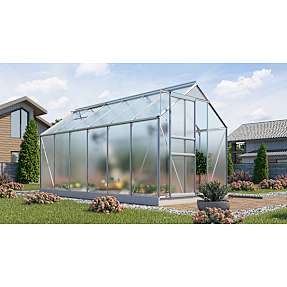 Venus 7500 drivhus inkl. sokkel - aluminium