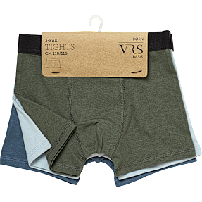 VRS børne 3-pak boxershorts str. 134/140 - grøn/blå