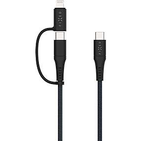 Fixed USB-C lightning kabel 1,2m - grå