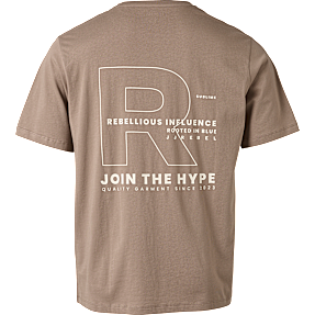 JJ REBEL herre T-shirt str. L - brun