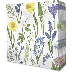 Mønstrede servietter 33x33 cm 20-pak