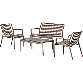 Messina havebord m. 2 stole og sofa - dusty brown