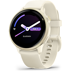 Garmin Vivoactive 6 smartwatch - Bone/Lunar Gold