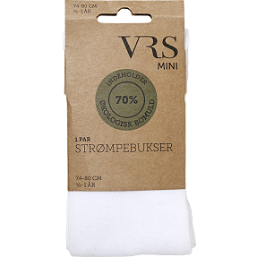 VRS baby strømpebukser str. ½-1 år - hvid