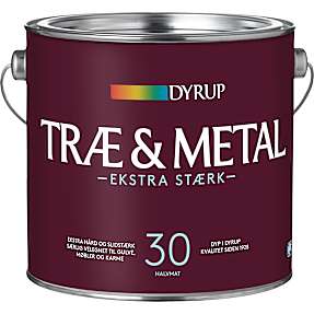 Dyrup træ & metal maling ekstra stærk 2,25 liter - hvid