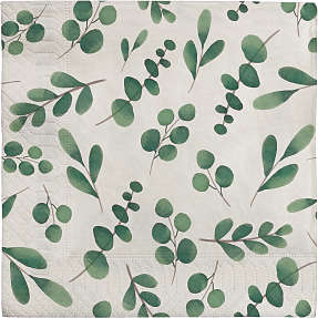 Mønstrede servietter 33x33 cm 20-pak