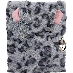 TOPModel dagbog med hjertelås - fluffy