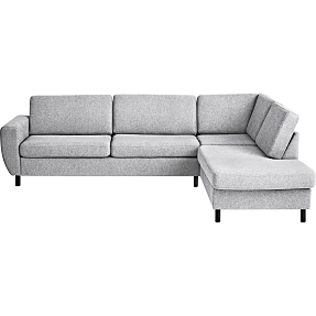 Rom Nordic højrevendt open-end sofa - lysegrå