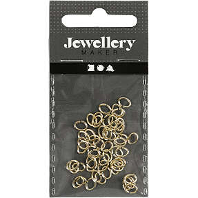 Metalring forgyldt 50 stk.