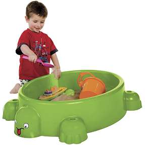 Sandkasse skildpadde med låg - grøn