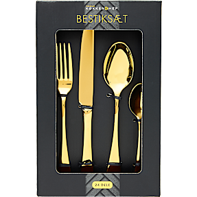 Køkkenchef bestiksæt 24 dele - guld