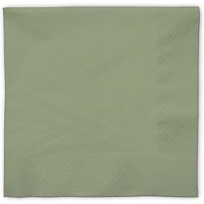 Ensfarvede servietter 33x33 cm 50-pak - grøn