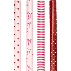 Gavepapir 3 meter - flere varianter - assorteret