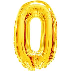 Folieballon "O" 35 cm - Guld