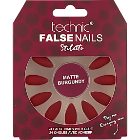 Kunstige negle Matte Burgundy