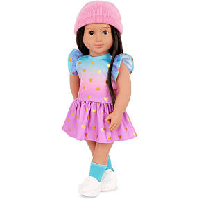 Our Generation kjole med hjertetryk outfit