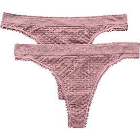 VRS dame 2-pak g-streng str. XS/S - rosa