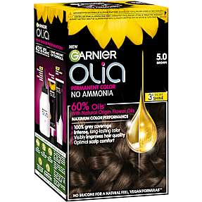 Permanent hårfarve 5.0 Brown m. blomsterolie u. ammoniak