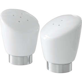 Steel-function salt og pebersæt i porcelæn