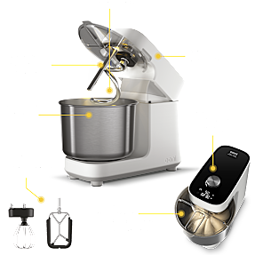 Ooni Halo Pro spiral mixer - Polar white
