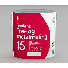 Tendens træ- og metalmaling mat 15 2,25 liter - modehvid