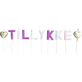 Lagkagelys tillykke m. hjerter