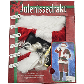 Deluxe julemandsdragt str. 180 cm - rød
