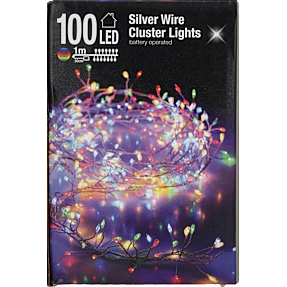 Klyngelys med 100 LED - multifarvet