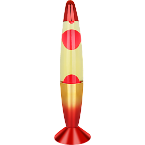 Lavalampe - rød og gul