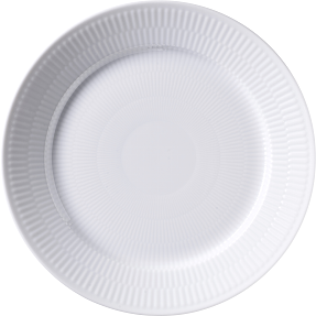 Royal Copenhagen Hvid Riflet tallerken