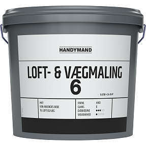 Handymand loft- og vægmaling mat 6 5 liter - hvid