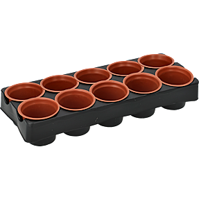 Såpotter på bakke - 10 stk.