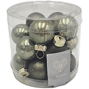 Små glaskugler Ø: 2,5 cm 16-pak - grøn