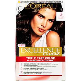 Triple Care Color permanent hårfarve 3 Darkest Brown