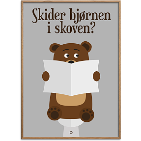Skider bjørnen i skoven? - 50x70 cm