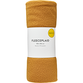 BASIS fleeceplaid 130x160 cm - karrygul