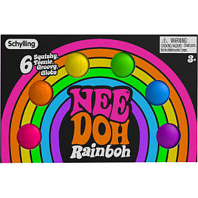 Needoh Teenie Rainbow bolde 6-pak