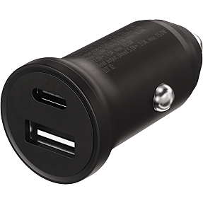 X2O 30W dobbelt billader USB-C/A - Sort
