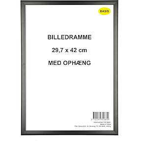 Ramme i sort - 29,7x42 cm